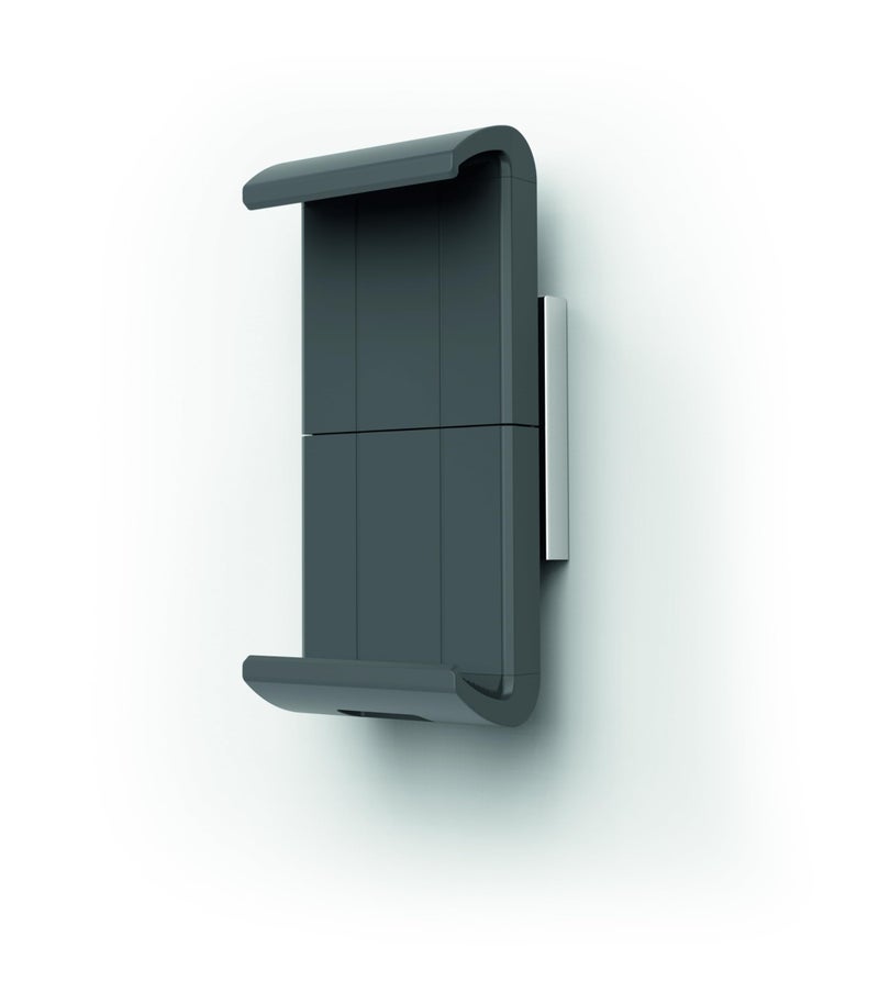Durable Aluminum Wall Mounted Tablet Holder XL - 360 Degrees Rotation Universal Mount for 7-13" Tablets with Cases - iPad, Samsung, and More - Silver Metal Bracket - Image 3